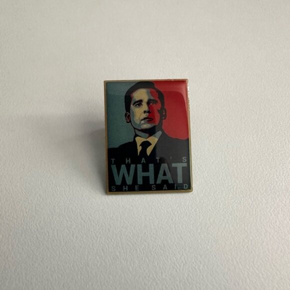 The Office Michael Scott Running Joke Thats What She Said Enamel Metal - Picture 2 of 3